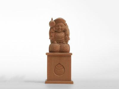 【総高9cm】大黒様 木彫り 桧 作家物|大黒天 縁起物 置物 ※画像現品像の発送です