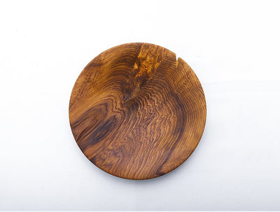 【径15cm】5寸皿 樹種:屋久杉油瘤(あぶらこぶ) / 木の器 旋盤挽き 木地仕上げ