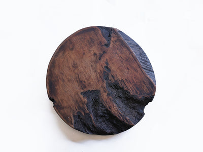 【径24cm】8寸 円形台 敷台 敷板 樹種:屋久杉油瘤(あぶらこぶ) / 木の器 拭き漆