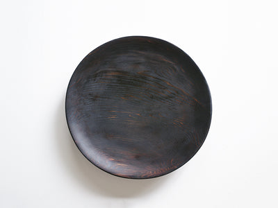 【径21cm】7寸皿 樹種:屋久杉 / 木の器 拭き漆仕上げ