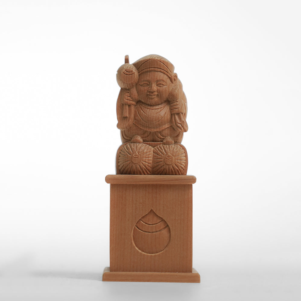 【総高9cm】大黒様  木彫り 桧 作家物｜大黒天 縁起物 置物