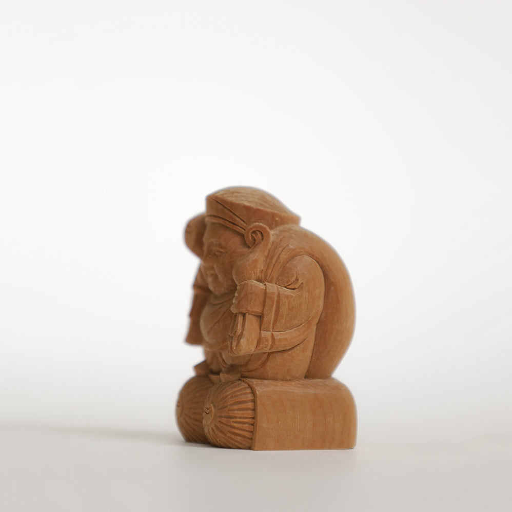 【総高9cm】大黒様  木彫り 桧 作家物｜大黒天 縁起物 置物