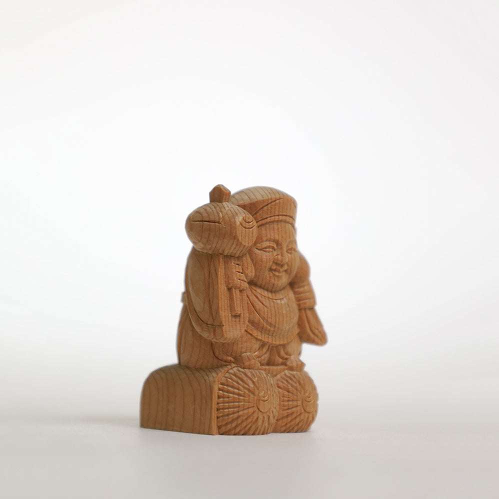 【総高9cm】大黒様  木彫り 桧 作家物｜大黒天 縁起物 置物