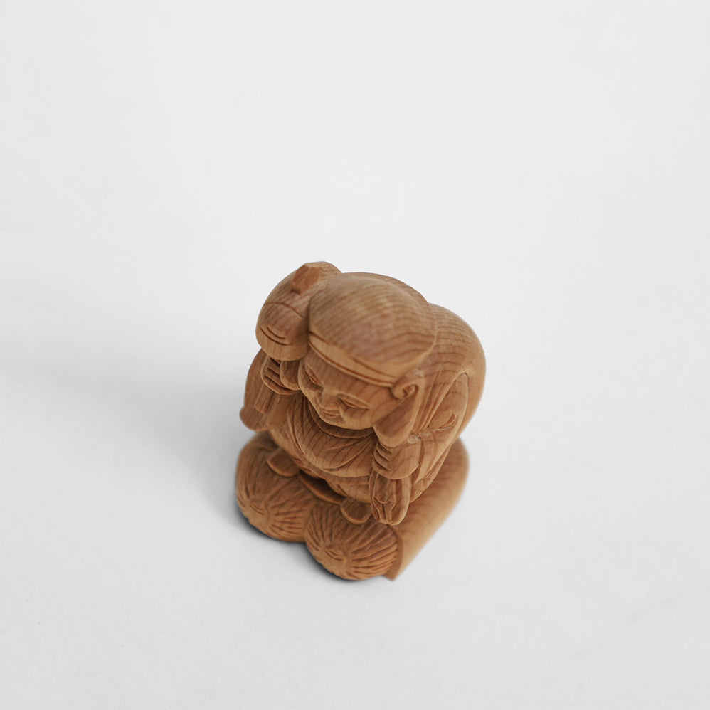 【総高9cm】大黒様  木彫り 桧 作家物｜大黒天 縁起物 置物