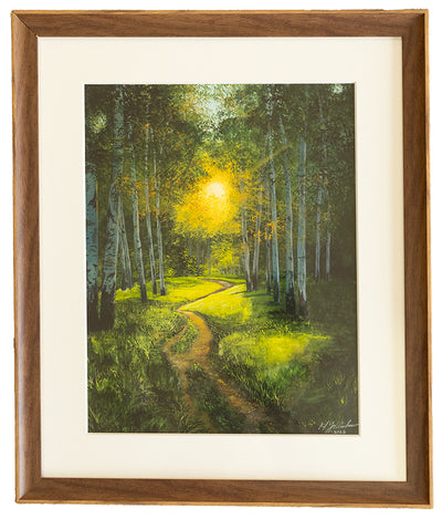 【横幅43cm】絵画「妙光」作家：吉川浩 サイズ：46cm×55cm F6  画法：水彩 額付（壁掛け仕様）