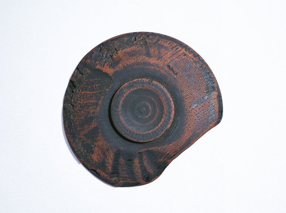 【径12cm】4寸皿  樹種：けやき / 木の器 旋盤挽き 拭き漆仕上げ
