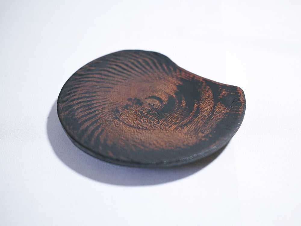 【径12cm】4寸皿  樹種：けやき / 木の器 旋盤挽き 拭き漆仕上げ