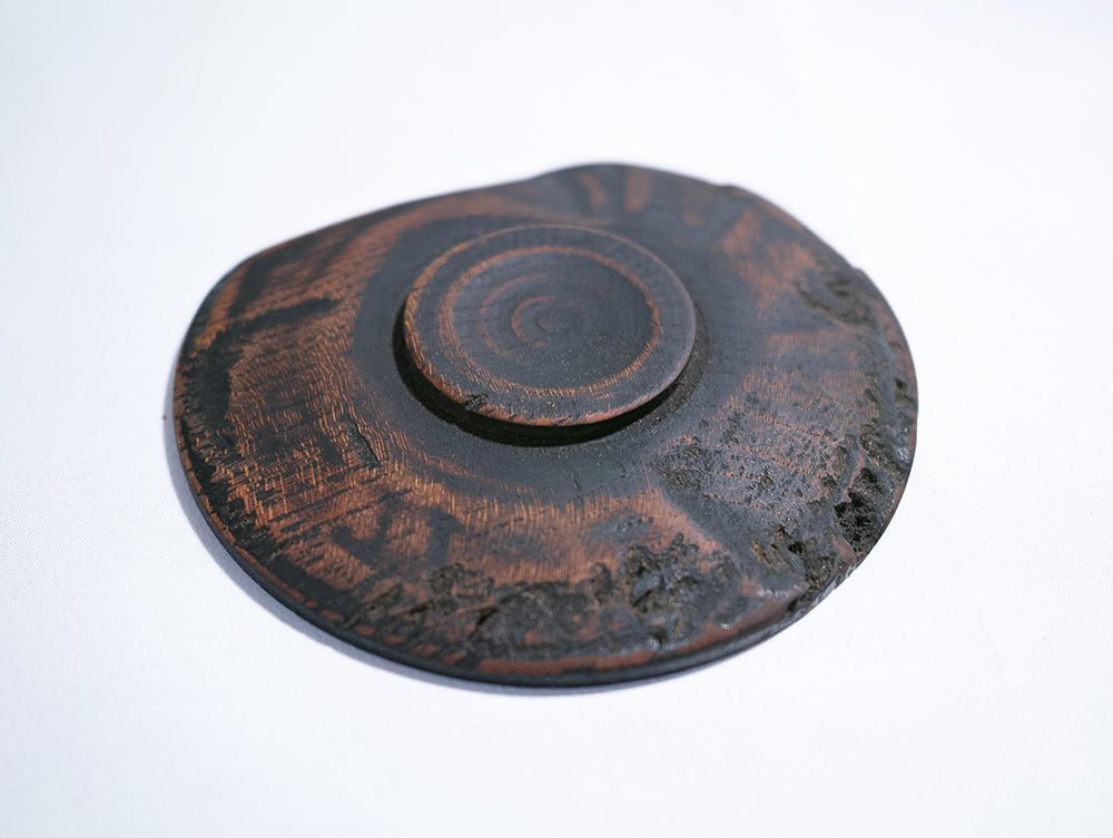 【径12cm】4寸皿  樹種：けやき / 木の器 旋盤挽き 拭き漆仕上げ