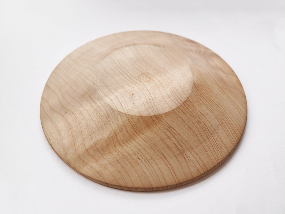 【径15cm】5寸皿  樹種：桧・檜（ひのき） / 木の器 旋盤挽き 蜜蝋ワックス仕上げ