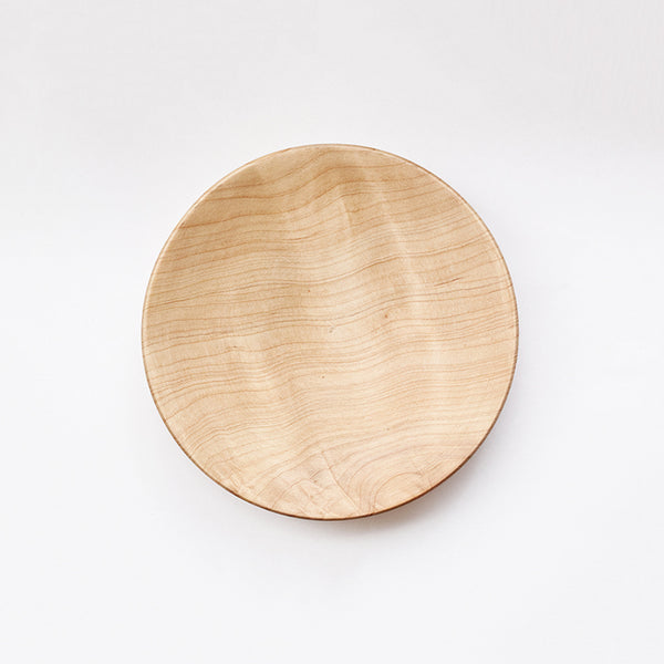 【径15cm】5寸皿  樹種：桧・檜（ひのき） / 木の器 旋盤挽き 蜜蝋ワックス仕上げ
