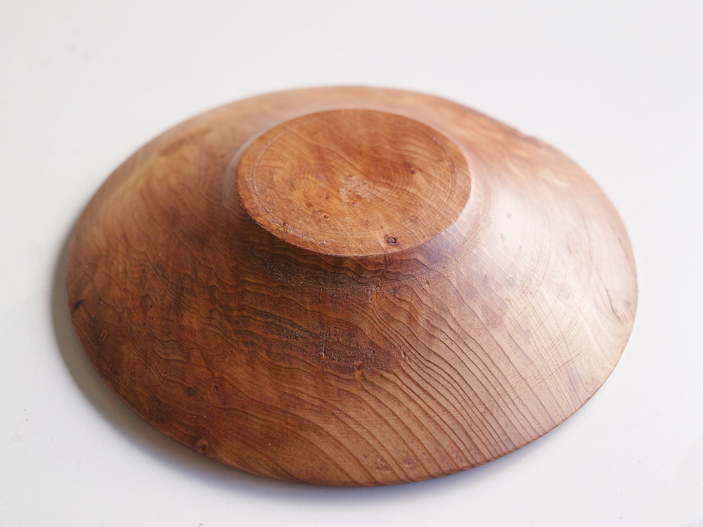 【径15cm】5寸皿  樹種：屋久杉 / 木の器 旋盤挽き 蜜蝋ワックス仕上げ