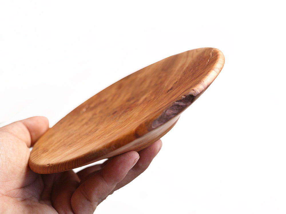 【径15cm】5寸皿  樹種：屋久杉 / 木の器 旋盤挽き 蜜蝋ワックス仕上げ