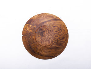 【径15cm】5寸皿  樹種：屋久杉油瘤（あぶらこぶ） / 木の器 旋盤挽き 木地仕上げ
