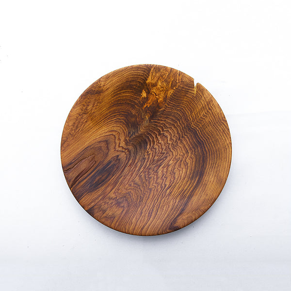 【径15cm】5寸皿  樹種：屋久杉油瘤（あぶらこぶ） / 木の器 旋盤挽き 木地仕上げ
