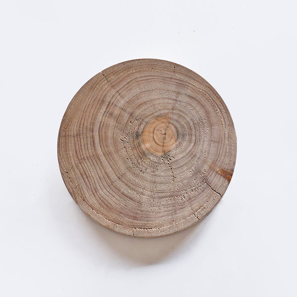 【径15cm】5寸皿 円形皿 樹種：銀杏（イチョウ） / 木の器 クリアガラス仕上げ