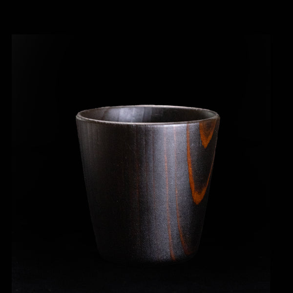 【横幅13cm】そば猪口 樹種：神代杉  拭き漆仕上げ / 埋もれ木,カップ,コップ,木製