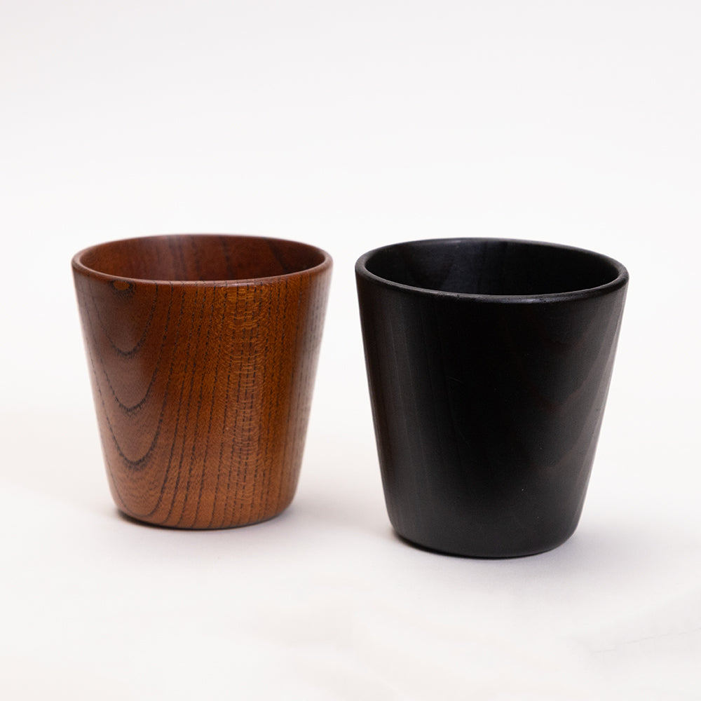 【横幅8cm】そば猪口 樹種：神代杉  拭き漆仕上げ / 埋もれ木,カップ,コップ,木製
