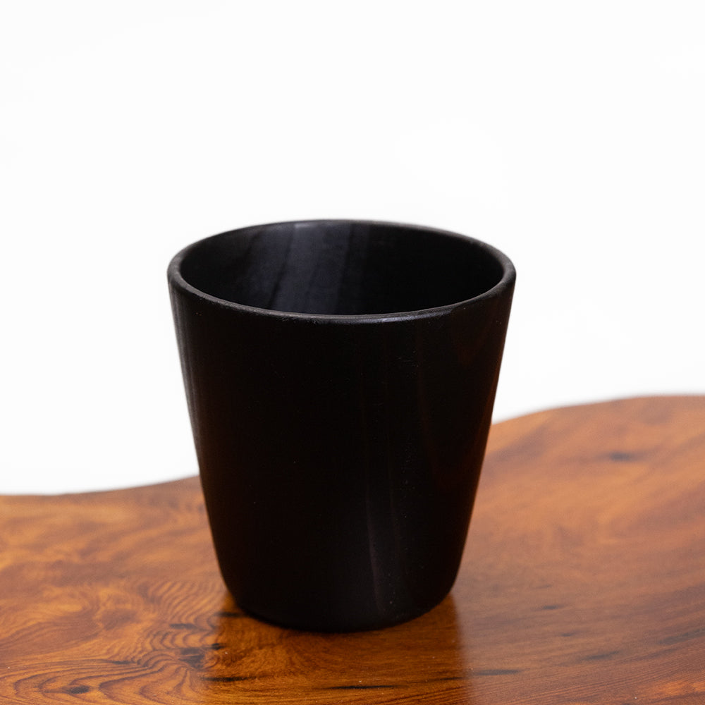 【横幅8cm】そば猪口 樹種：神代杉  拭き漆仕上げ / 埋もれ木,カップ,コップ,木製