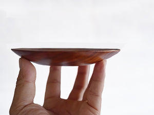 【径14cm】5寸皿  樹種：栗  / 木の器 拭き漆仕上げ