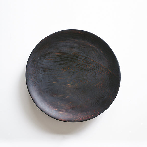 【径21cm】7寸皿  樹種：屋久杉 / 木の器 拭き漆仕上げ