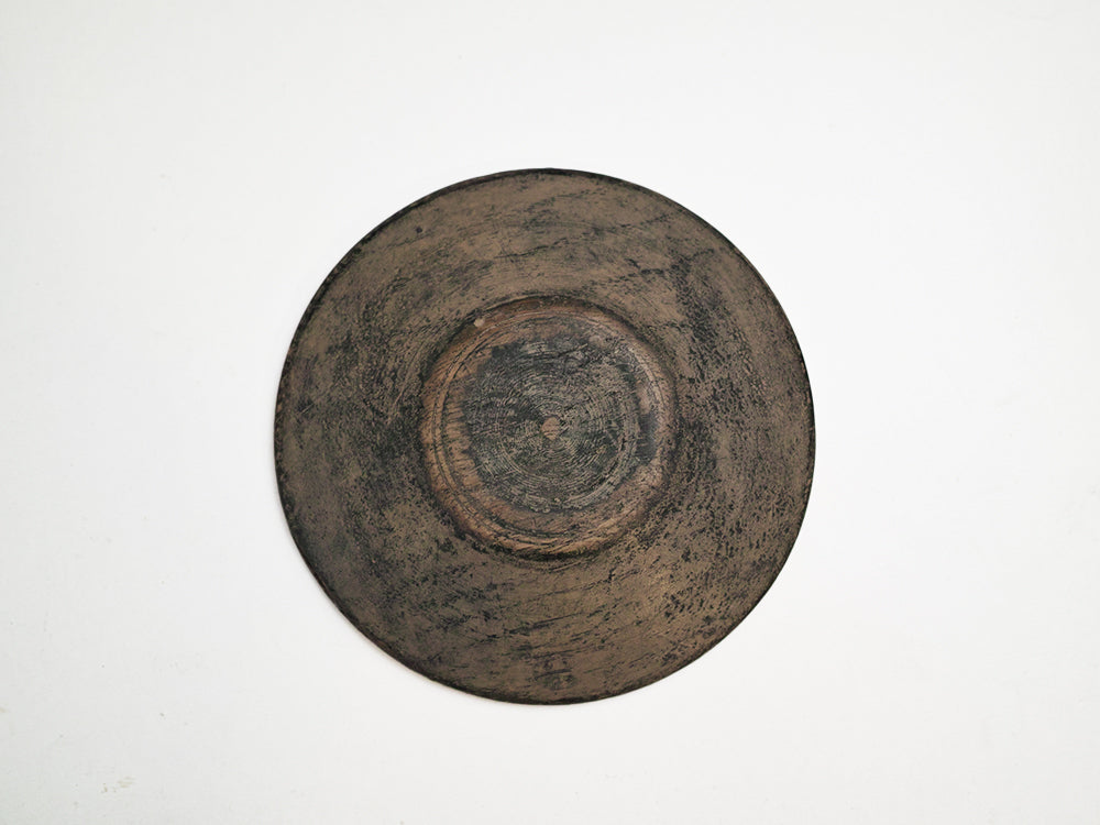 【径12cm】4寸皿  樹種：桐 / 木の器 旋盤挽き 拭き漆仕上げ 菓子皿 茶托 銘々皿