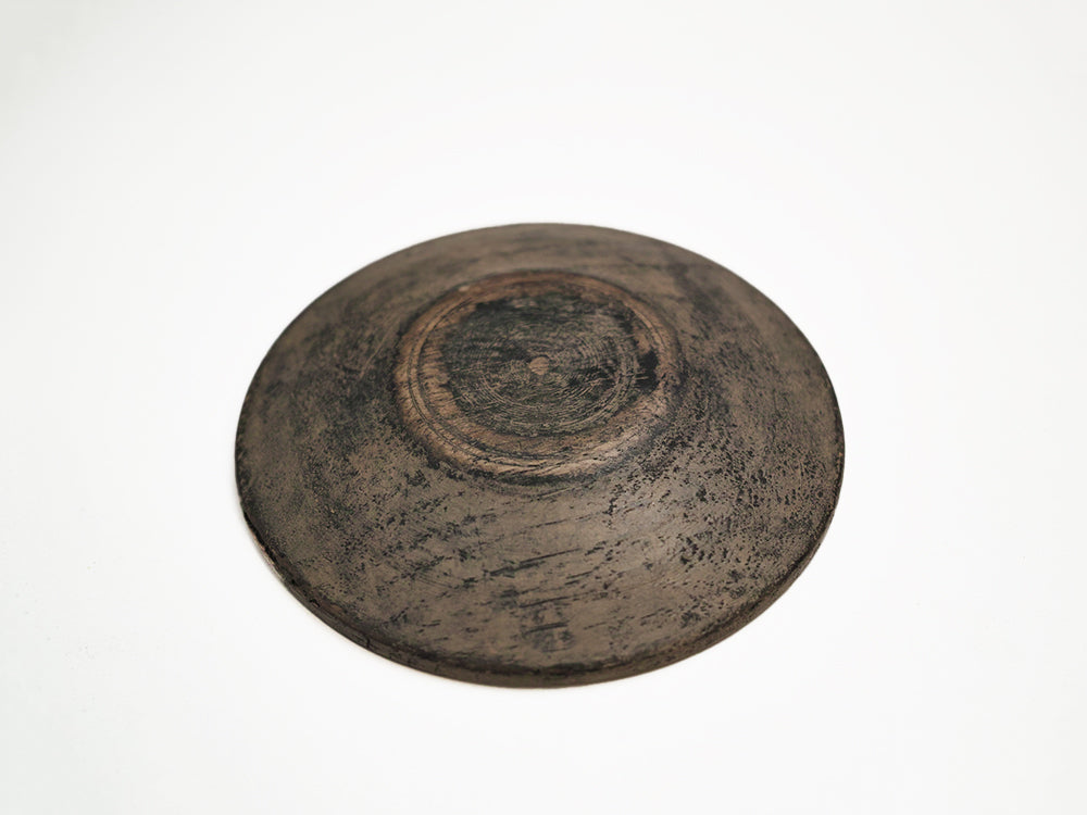 【径12cm】4寸皿  樹種：桐 / 木の器 旋盤挽き 拭き漆仕上げ 菓子皿 茶托 銘々皿