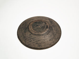 【径12cm】4寸皿  樹種：桐 / 木の器 旋盤挽き 拭き漆仕上げ 菓子皿 茶托 銘々皿