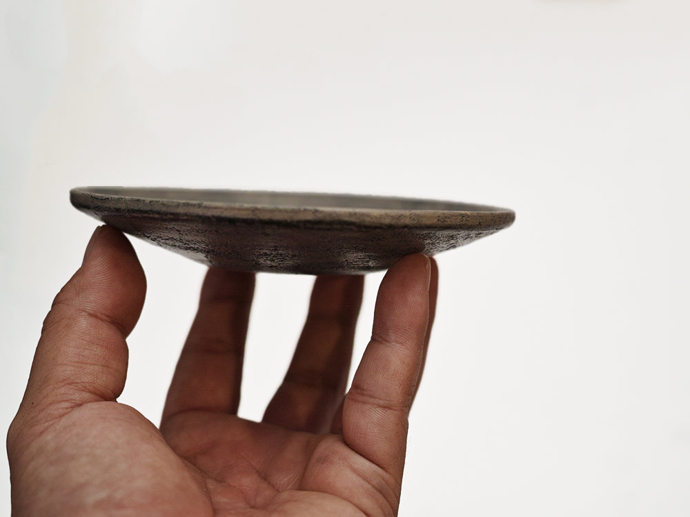 【径12cm】4寸皿  樹種：桐 / 木の器 旋盤挽き 拭き漆仕上げ 菓子皿 茶托 銘々皿