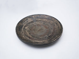【径13cm】4寸皿  樹種：屋久杉 / 木の器 旋盤挽き 拭き漆仕上げ 菓子皿 茶托 銘々皿