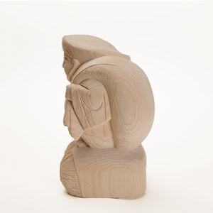 【総高11cm】大黒様 立像 木彫り 樹種：ひのき / 大黒天 置物 縁起物 ※画像現品像の発送です