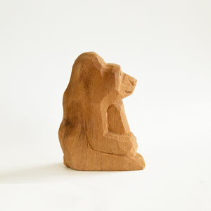 【総高7cm】木彫り 猿  樹種：屋久杉 / 干支 申  置物 縁起物 ※画像現品像の発送です