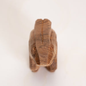 【総高7cm】木彫り うさぎ  樹種：屋久杉 / 干支 兎  置物 縁起物 ※画像現品像の発送です