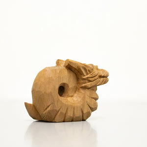 【総高5cm】木彫り 龍  樹種：屋久杉 / 干支 竜 辰 置物 縁起物 ※画像現品像の発送です