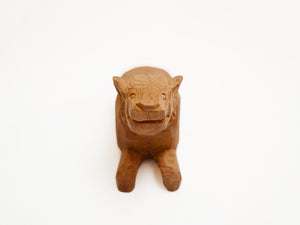 【総高5cm】木彫り 虎  樹種：屋久杉 / 干支 寅 置物 縁起物 ※画像現品像の発送です
