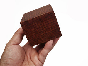 【横幅6cm】けやき ブロック キューブ 塊材 拭き漆仕上げ