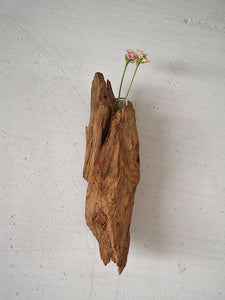 【総高24cm】屋久杉 花器 一輪挿し 壁掛け