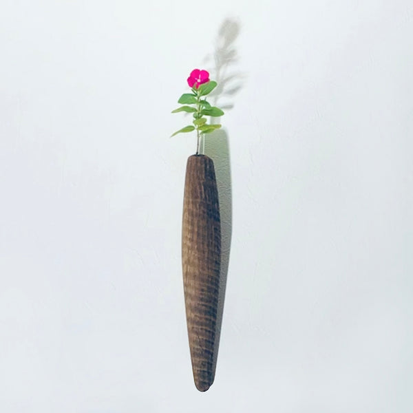 【総高31cm】屋久杉 花器 一輪挿し 壁掛け