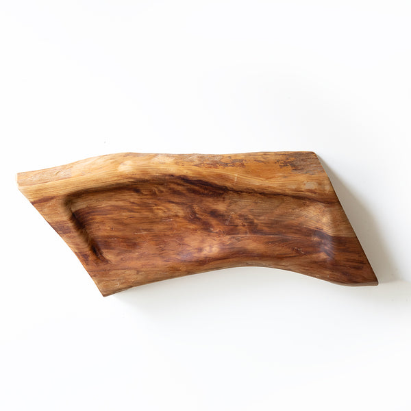【横幅32cm】木の器 樹種：杉瘤（すぎこぶ）/ 木地仕上げ 盛り皿 菓子皿