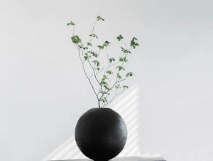 木製花器 丸型 球体